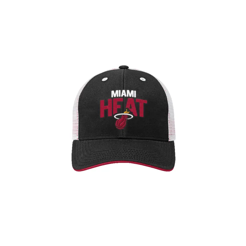 Miami HEAT Lockup Youth Trucker Snapback sold by Miami Heat Store