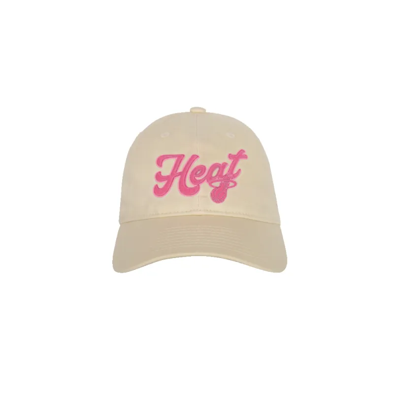 Miami HEAT Beige Girls Dad Hat sold by Miami Heat Store