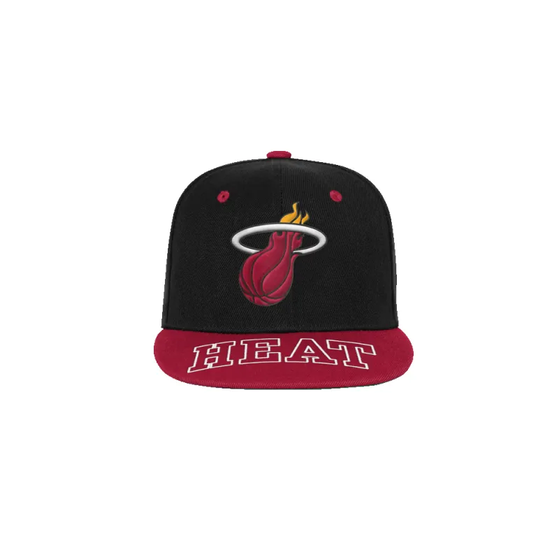 Miami HEAT Wordmark Brim Youth Snapback sold by Miami Heat Store