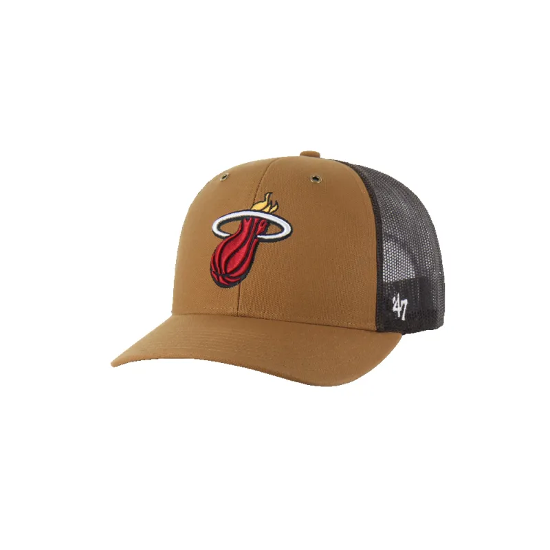 '47 Brand Carhartt Miami HEAT Trucker Snapback sold by Miami Heat Store
