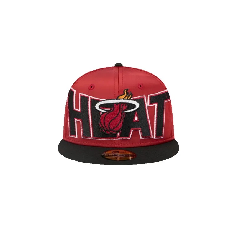 New Era Miami HEAT Red Satin Fitted Hat sold by Miami Heat Store