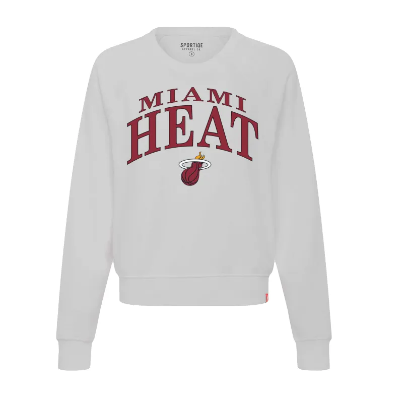 Sportiqe Miami HEAT Wordmark Women's Crewneck sold by Miami Heat Store