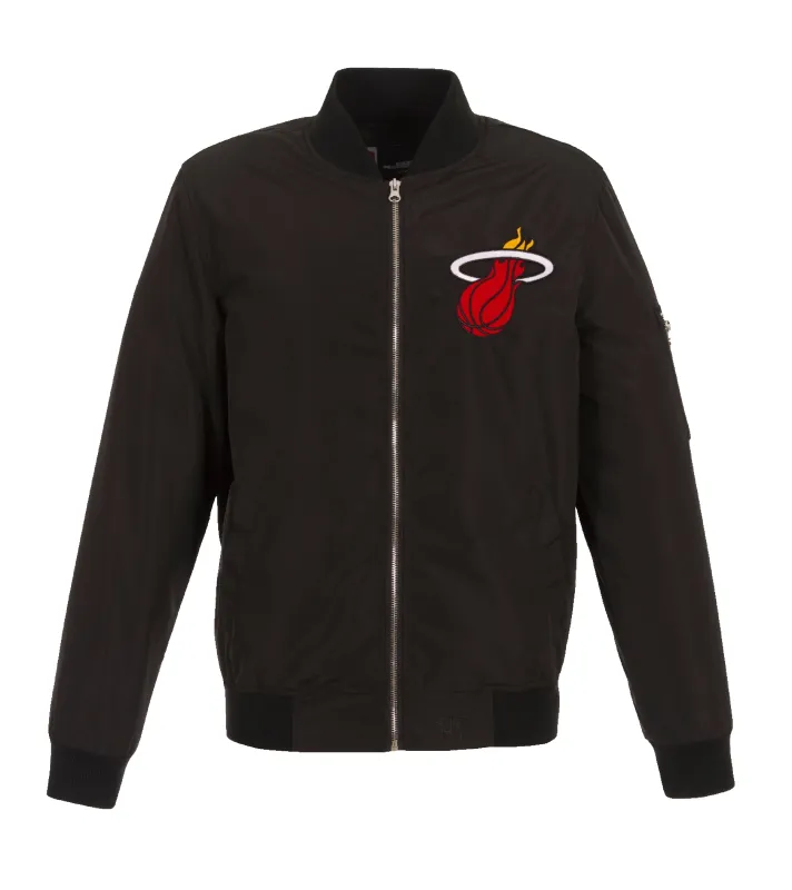JH Designs Miami HEAT Nylon Bomber Jacket sold by Miami Heat Store