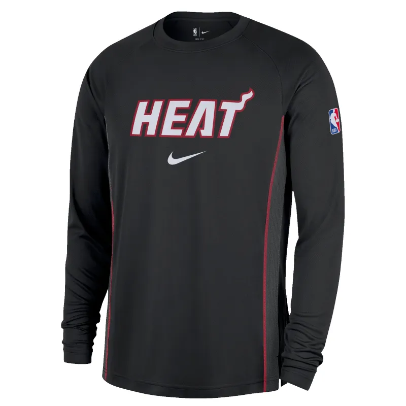 Nike Miami HEAT 2025-26 On-Court Long Sleeve Shooting Shirt sold by Miami Heat Store
