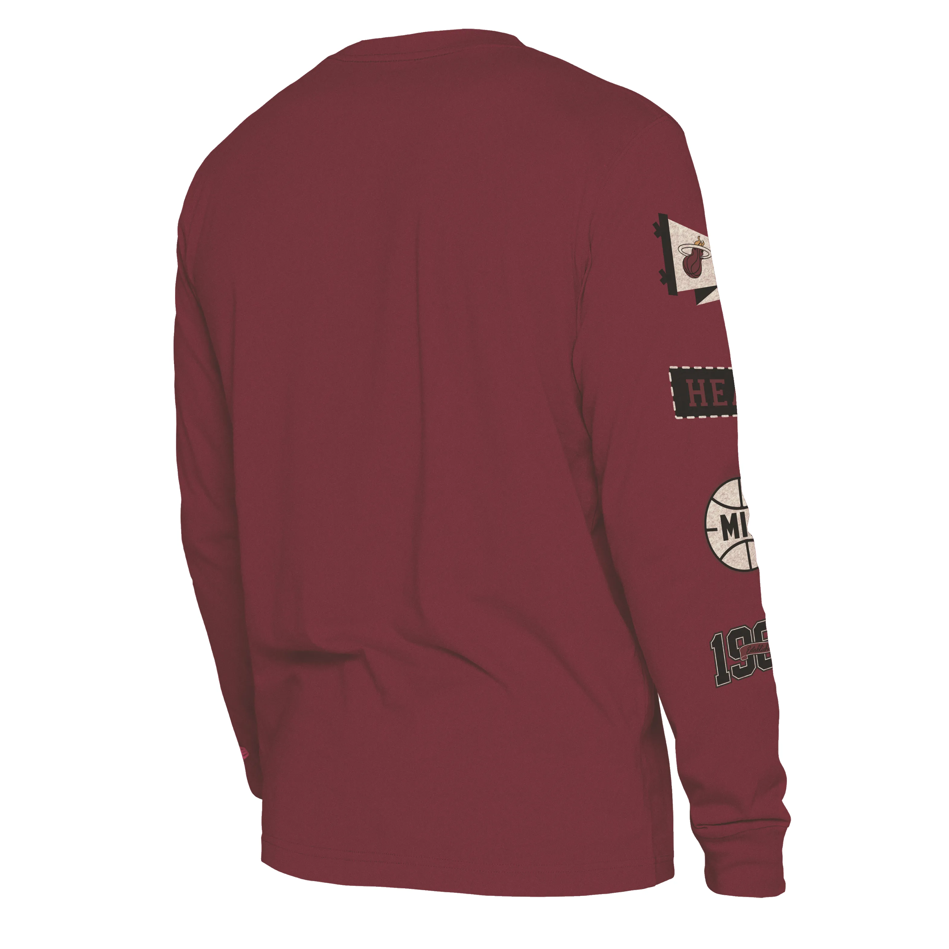 New Era Miami HEAT Red Cuffed Long Sleeve Tee sold by Miami Heat Store product image thumbnail 2
