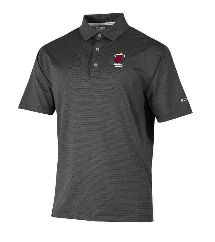 Columbia Miami HEAT Logo Grey Polo sold by Miami Heat Store