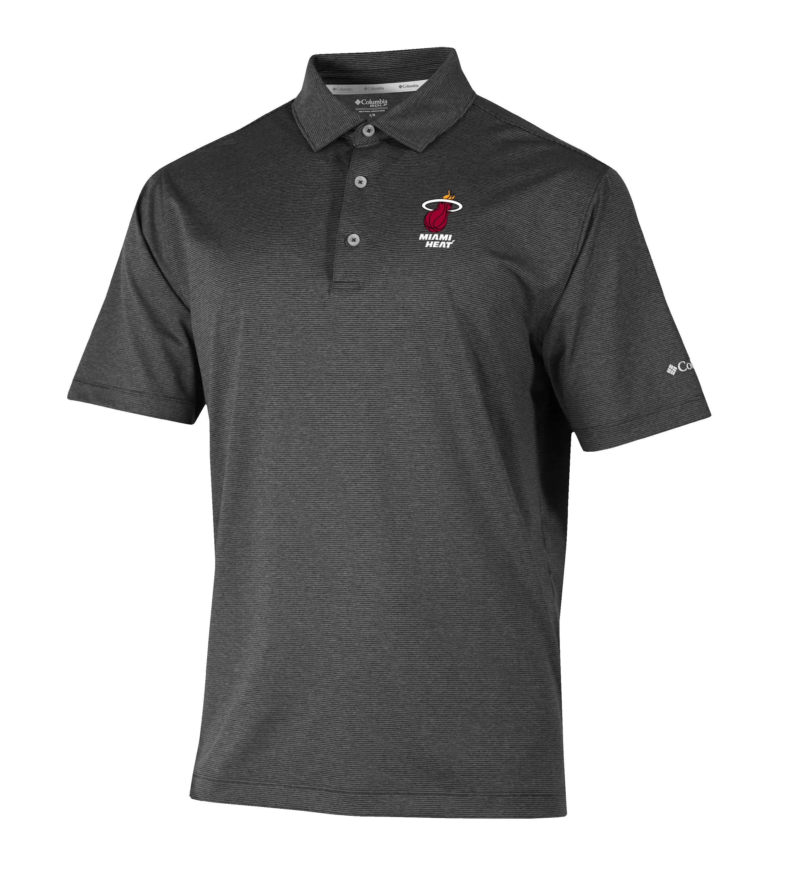 Columbia Miami HEAT Logo Grey Polo sold by Miami Heat Store