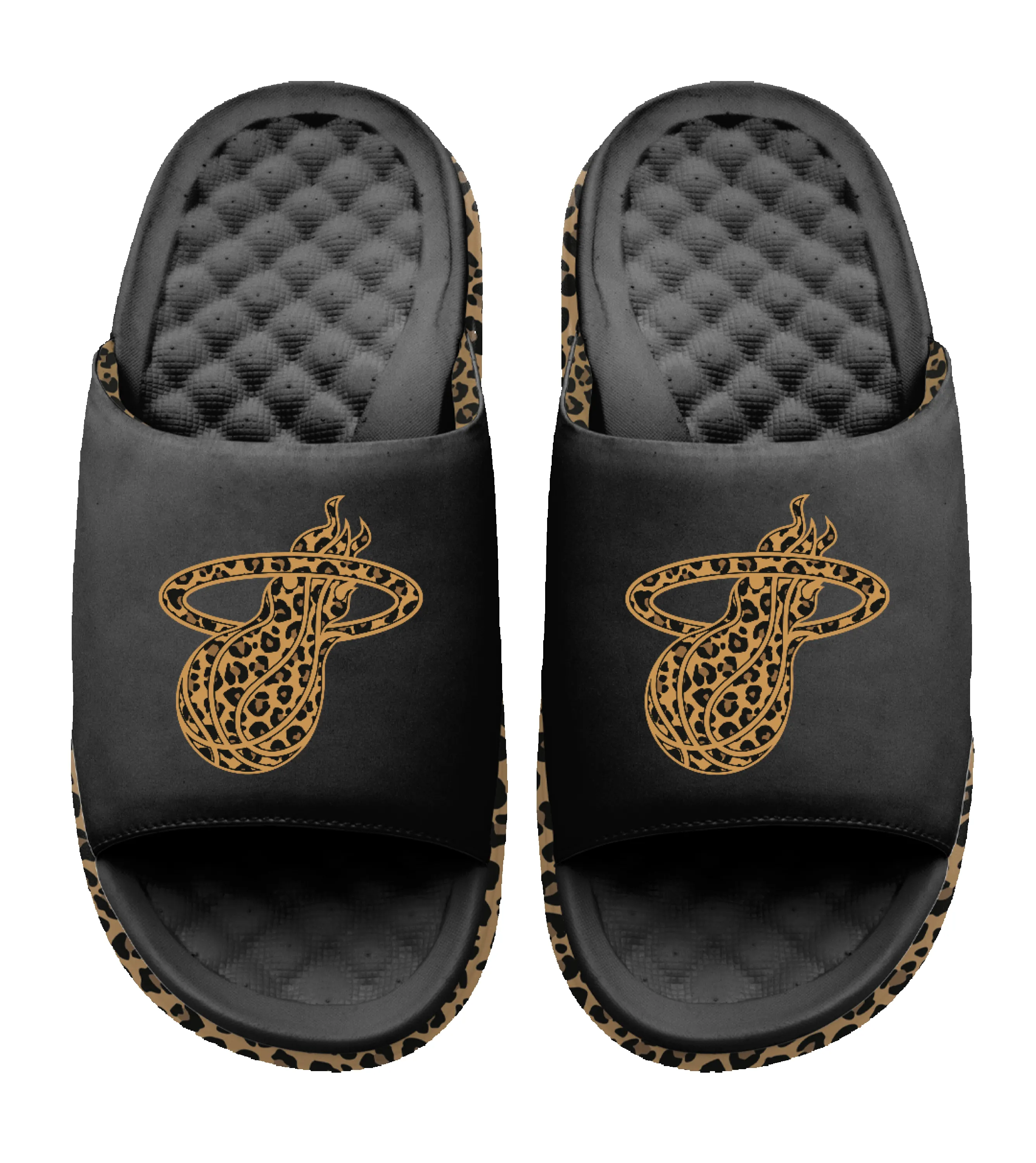 ISlide Miami HEAT Cheetah Dip Sandals sold by Miami Heat Store