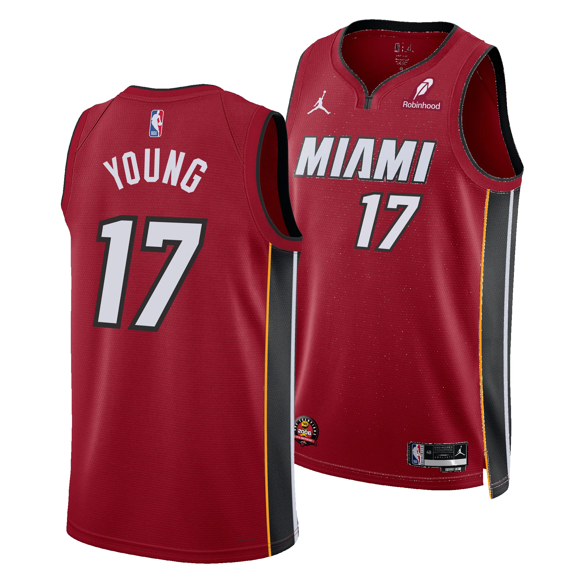 Jahmir Young Nike Jordan Brand Miami HEAT Statement Red Swingman Youth Jersey sold by Miami Heat Store product image thumbnail 3