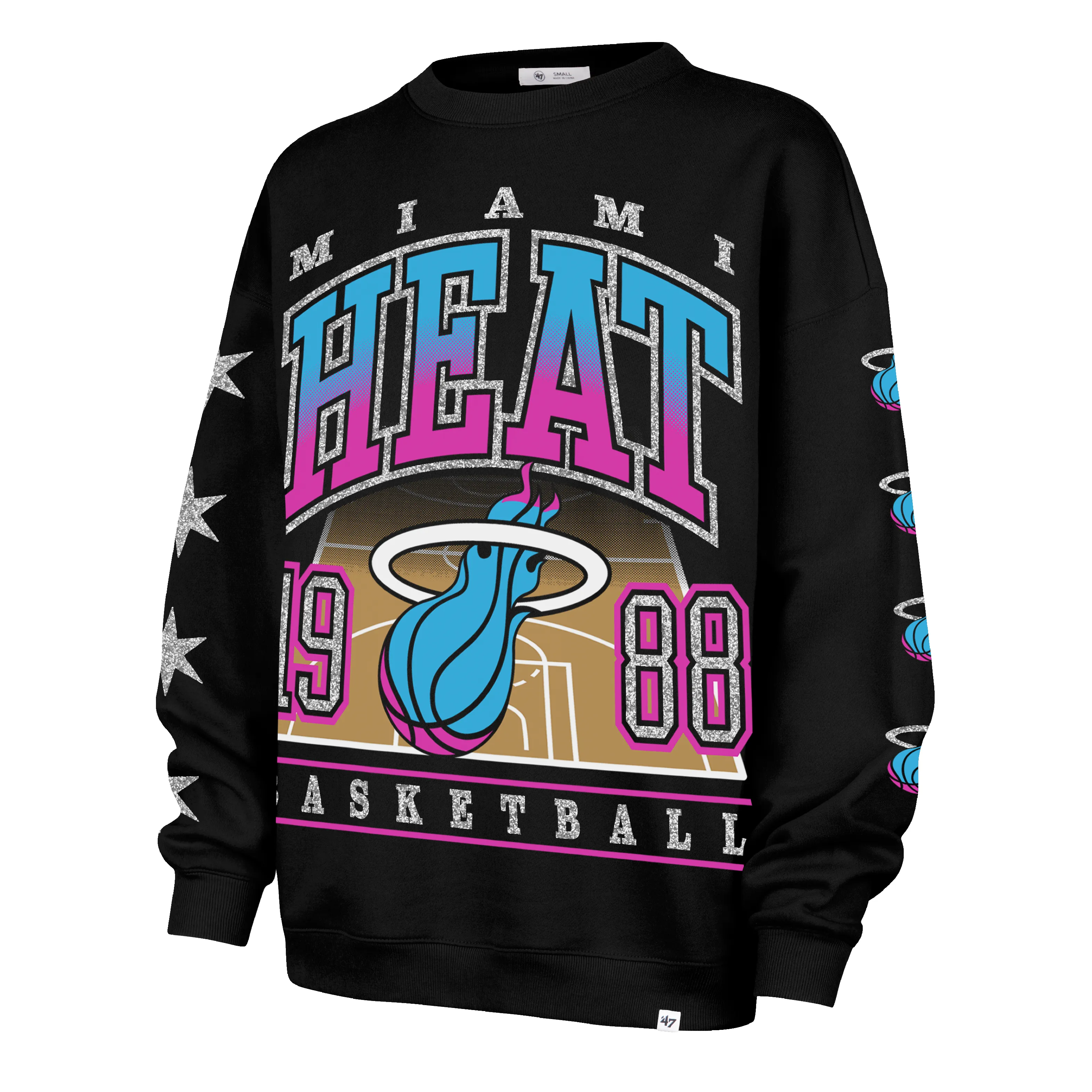 '47 Brand Miami HEAT Original Vice Nights 1988 Women's Crewneck sold by Miami Heat Store product image thumbnail 5