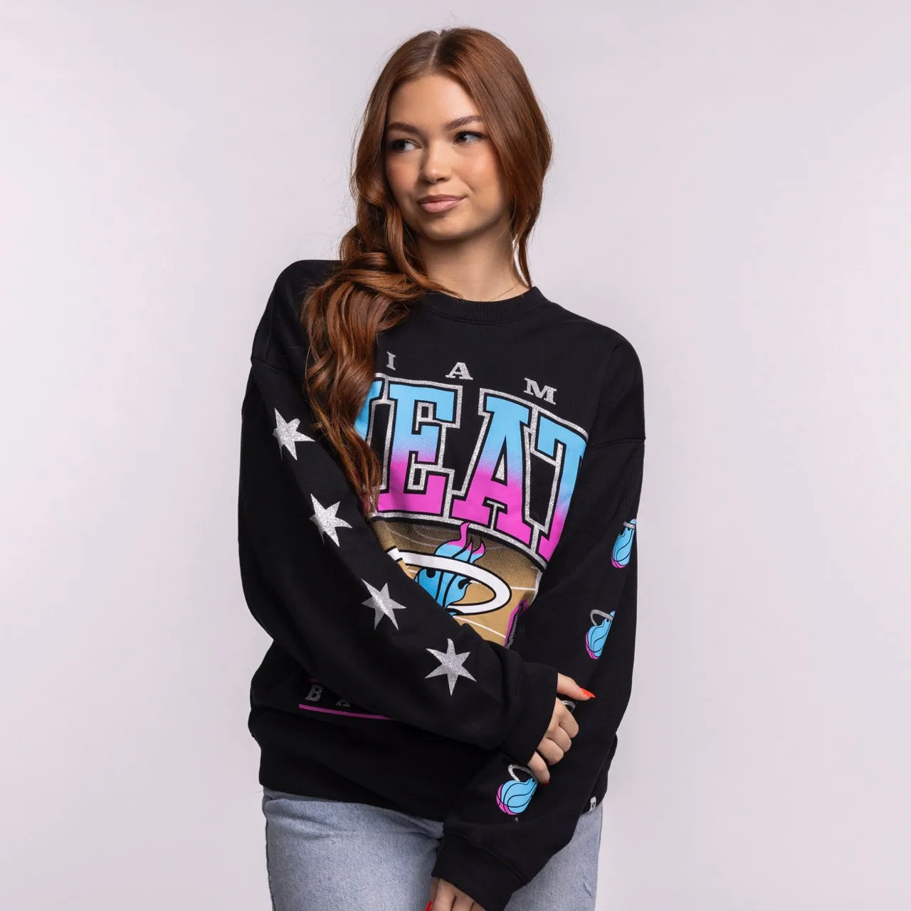 '47 Brand Miami HEAT Original Vice Nights 1988 Women's Crewneck sold by Miami Heat Store