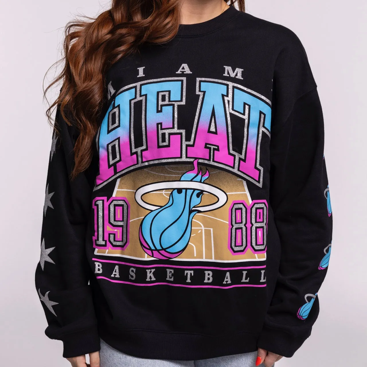 '47 Brand Miami HEAT Original Vice Nights 1988 Women's Crewneck sold by Miami Heat Store product image thumbnail 2