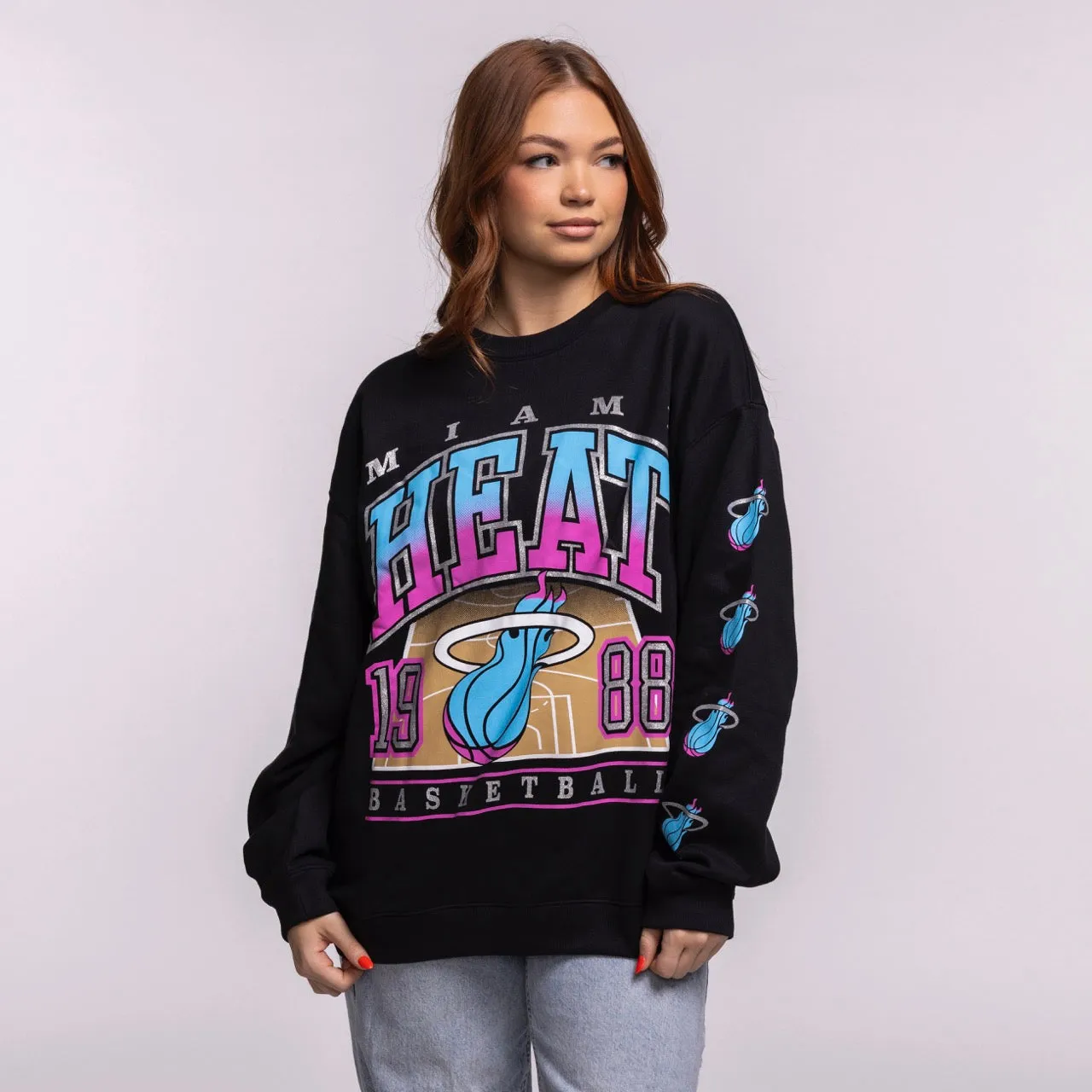 '47 Brand Miami HEAT Original Vice Nights 1988 Women's Crewneck sold by Miami Heat Store product image thumbnail 4