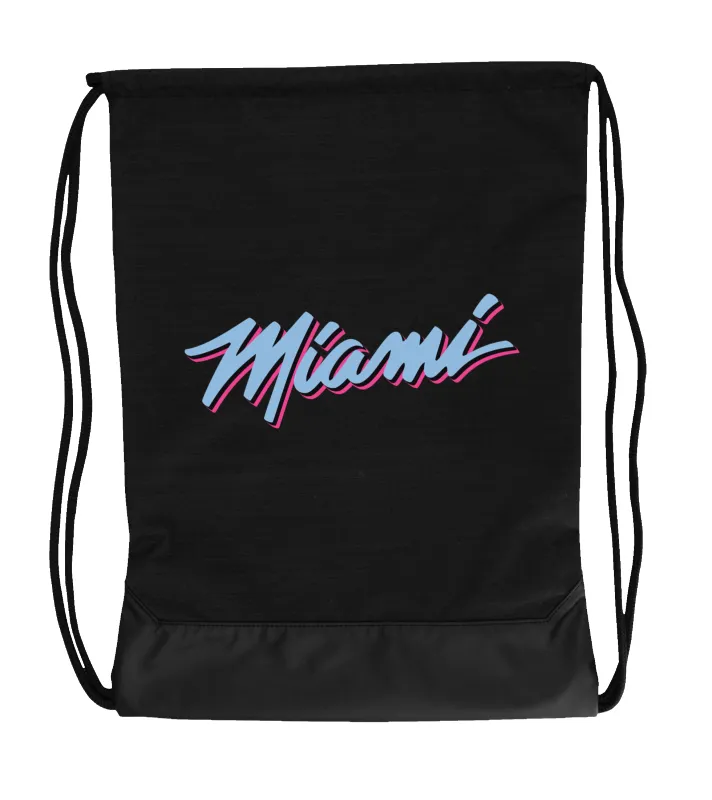 Nike Miami HEAT Original Vice Nights Drawstring Bag sold by Miami Heat Store