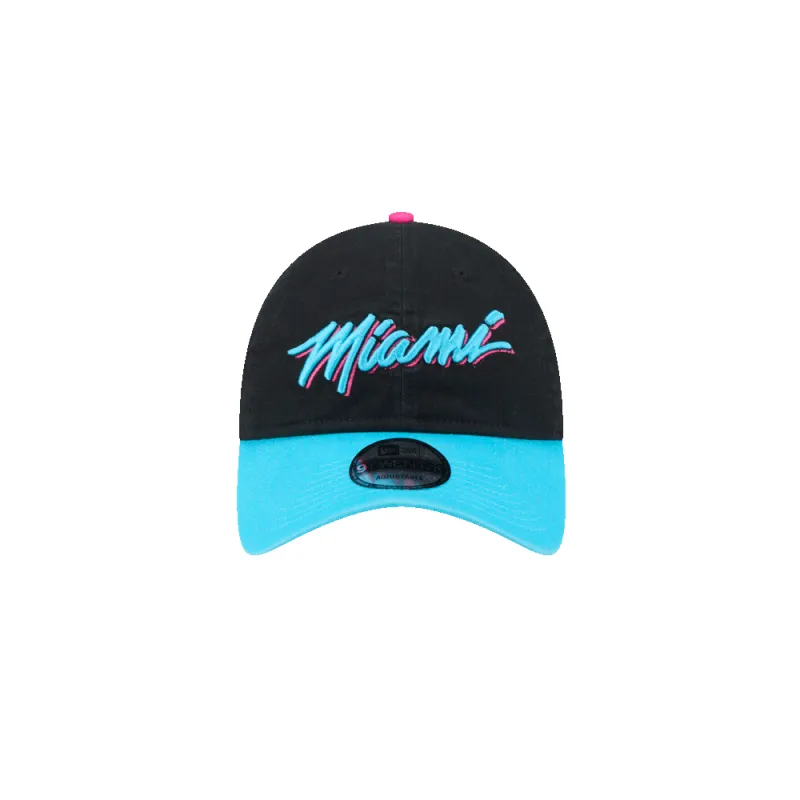 New Era Miami HEAT Original Vice Nights Wordmark Dad Hat sold by Miami Heat Store