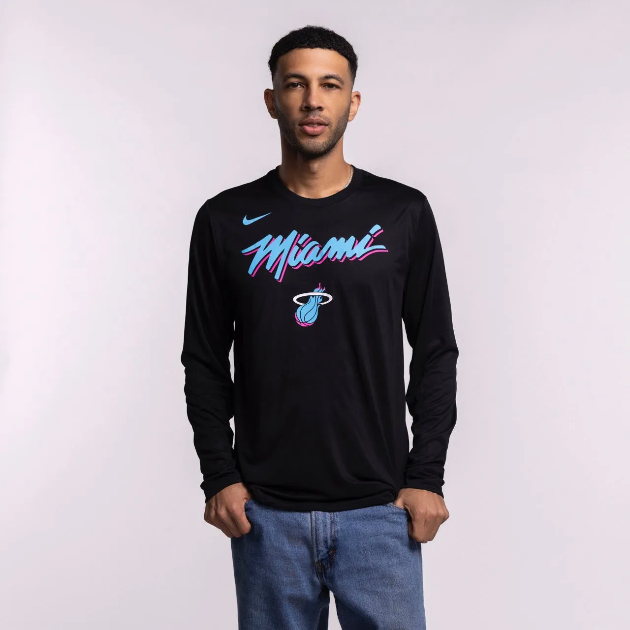 Nike Miami HEAT Original Vice Nights Legend Long Sleeve Tee sold by Miami Heat Store product image thumbnail 4