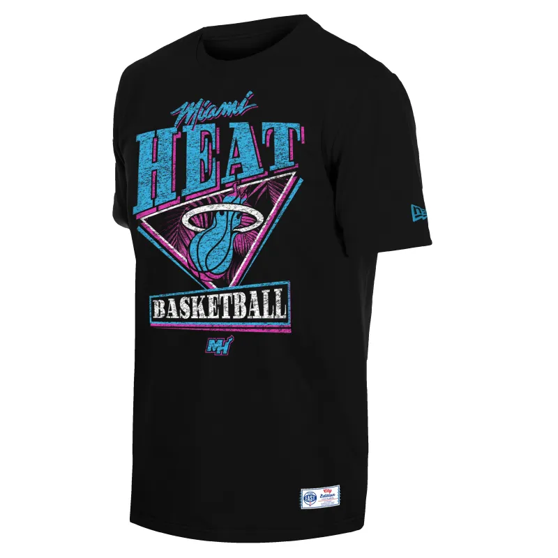 New Era Miami HEAT Original Vice Nights Graphic Tee sold by Miami Heat Store