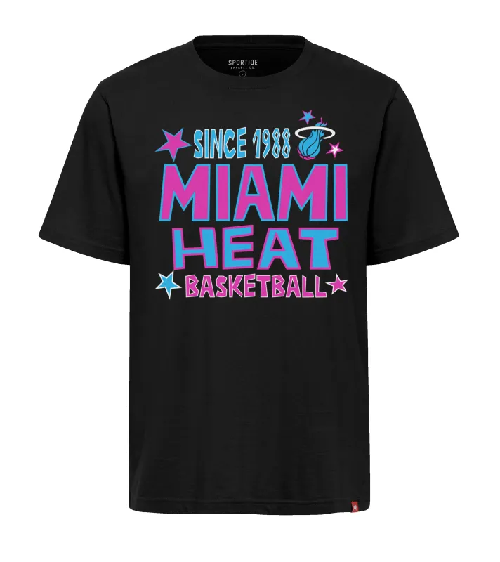 Sportiqe Miami HEAT Original Vice Nights Star Tee sold by Miami Heat Store