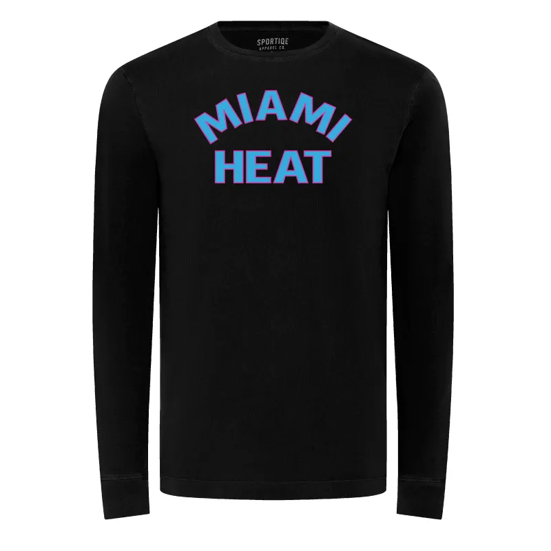 Sportiqe Miami HEAT Original Vice Nights Long Sleeve Tee sold by Miami Heat Store