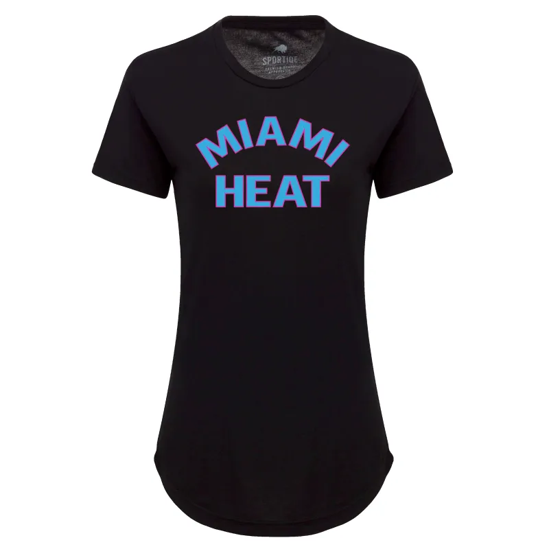 Sportiqe Miami HEAT Original Vice Nights Phoebe Women's Tee sold by Miami Heat Store