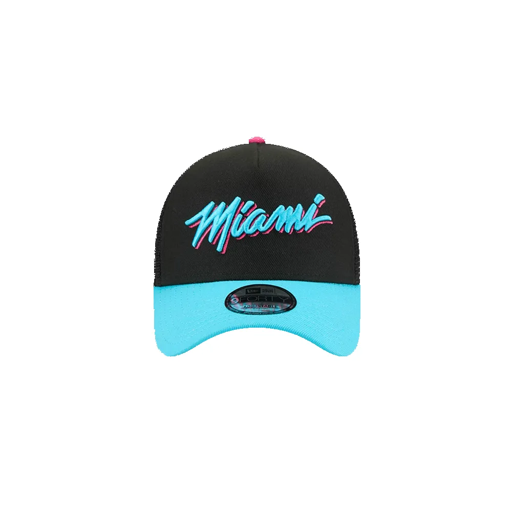 New Era Miami HEAT Original Vice Nights Trucker Snapback sold by Miami Heat Store