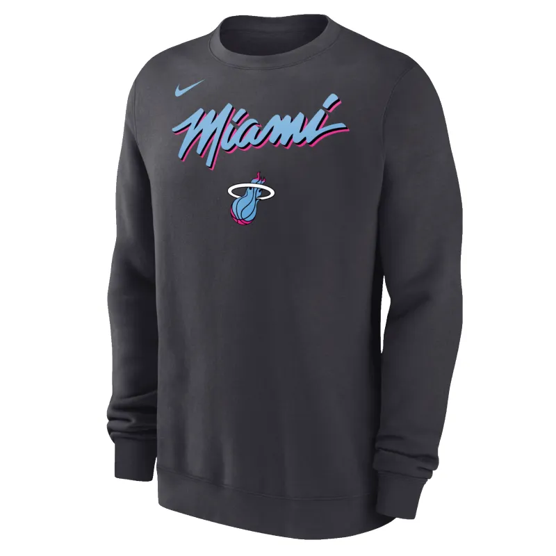 Nike Miami HEAT Original Vice Nights Crewneck sold by Miami Heat Store
