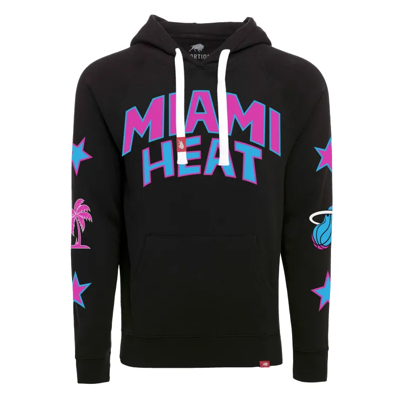Sportiqe Miami HEAT Original Vice Nights Star Hoodie sold by Miami Heat Store
