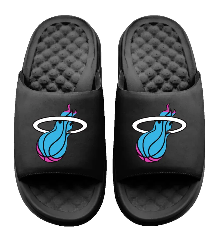 ISlide Miami HEAT Original Vice Nights Logo Sandals sold by Miami Heat Store