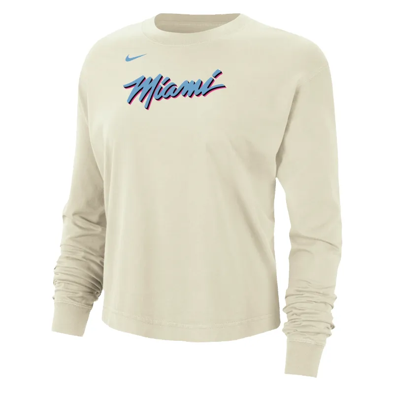 Nike Miami HEAT Original Vice Nights Women's Long Sleeve Tee sold by Miami Heat Store