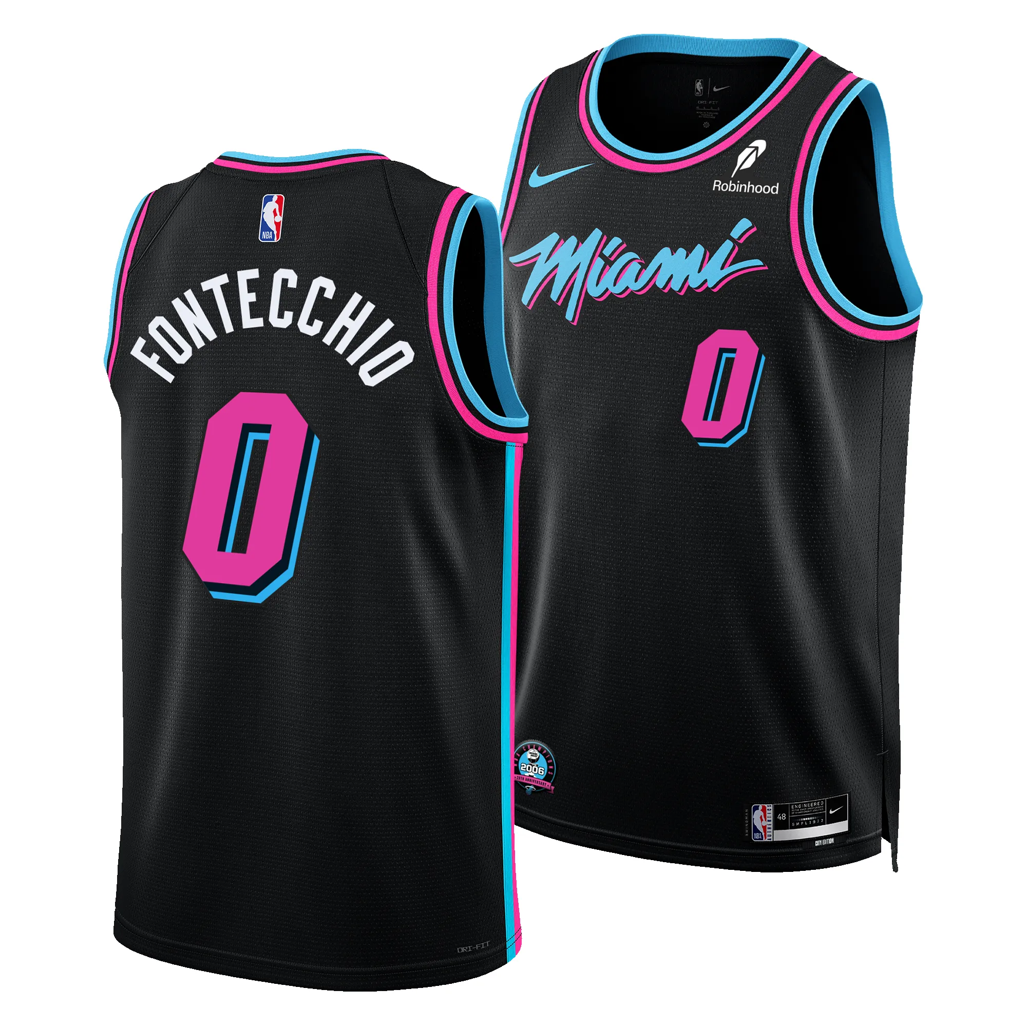 Simone Fontecchio Nike Original Vice Nights Swingman Jersey sold by Miami Heat Store product image thumbnail 3