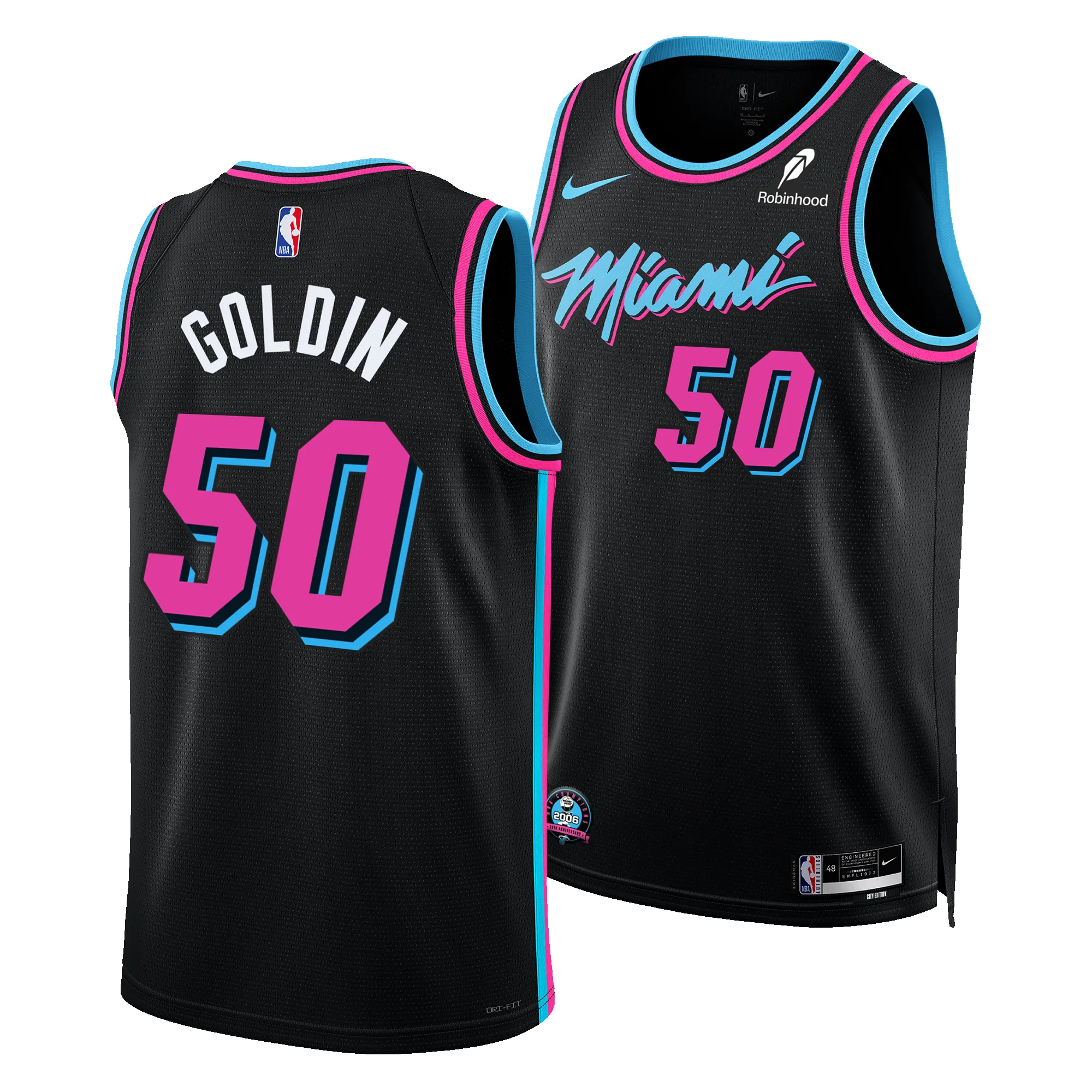 Vladislav Goldin Nike Original Vice Nights Swingman Jersey sold by Miami Heat Store product image thumbnail 3