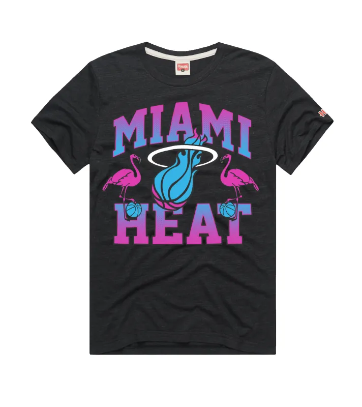 Homage Miami HEAT Original Vice Nights Flamingo Tee sold by Miami Heat Store