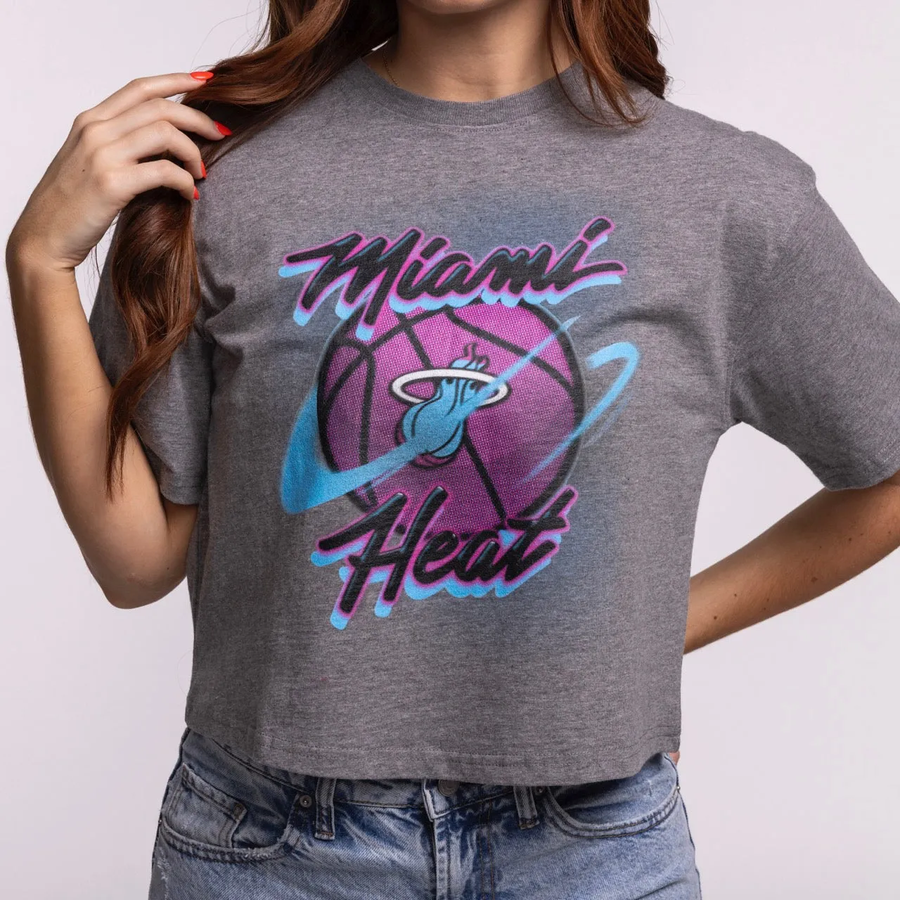 Court Culture Original Vice Nights "Airbrush" Boxy Crop sold by Miami Heat Store product image thumbnail 2