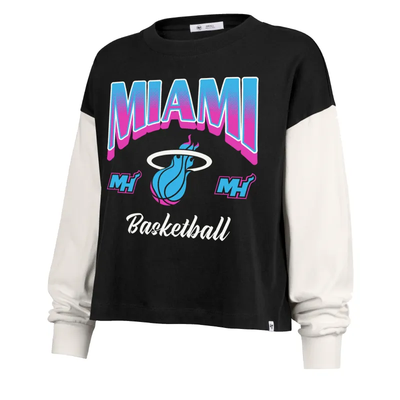 '47 Brand Miami HEAT Original Vice Nights Women's Crewneck sold by Miami Heat Store