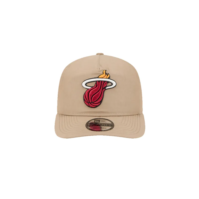New Era Miami HEAT Nylon Tan Snapback made by New Era