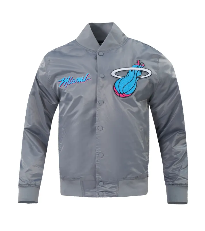 Pro Standard Miami HEAT Original Vice Nights Satin Jacket sold by Miami Heat Store