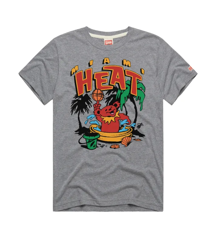 Homage Miami HEAT Grateful Dead Bear Tee sold by Miami Heat Store
