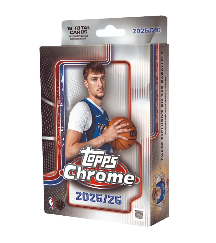 Topps 2025-26 Chrome Hanger Box made by Topps