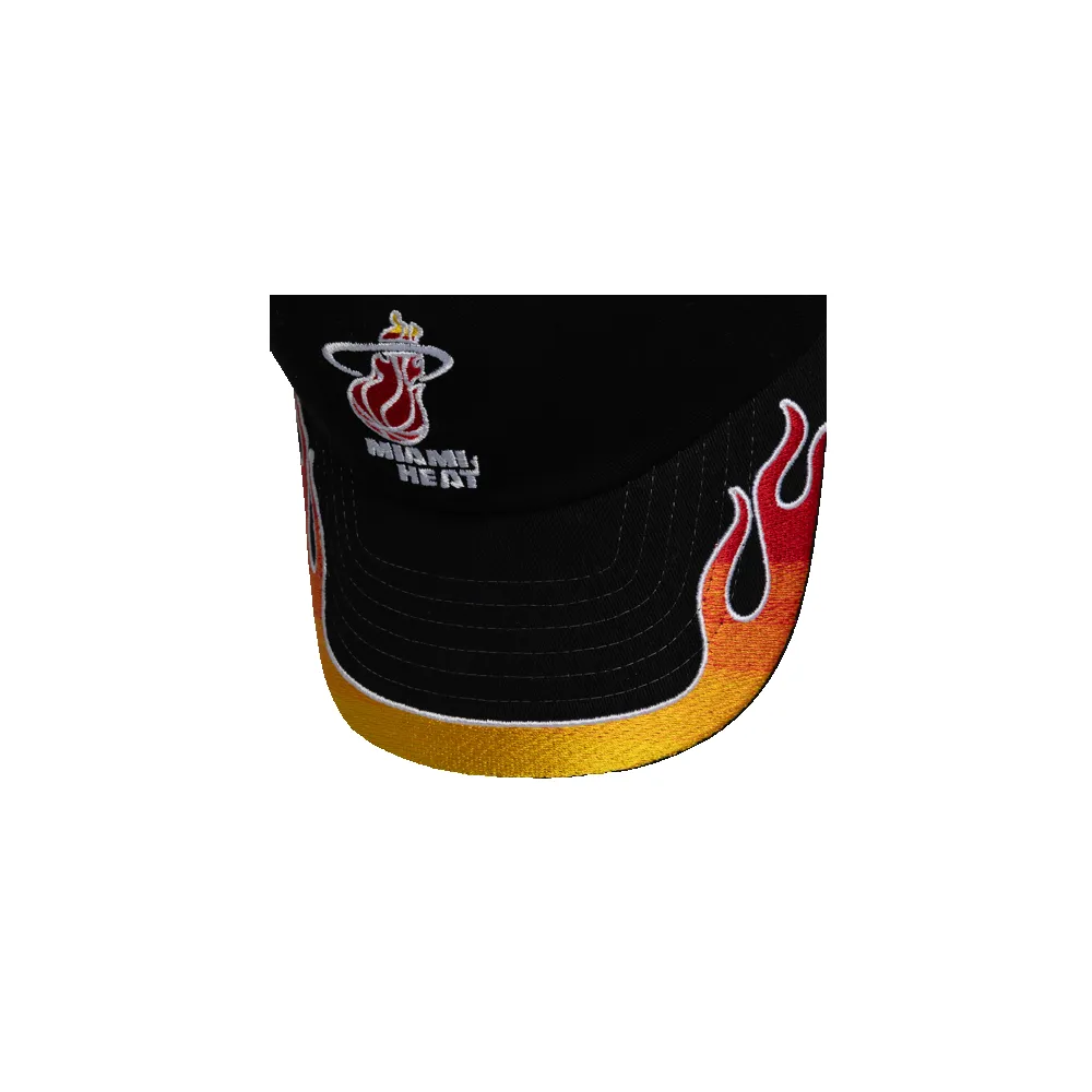 Mitchell & Ness Miami HEAT Flame Dad Hat sold by Miami Heat Store product image thumbnail 3
