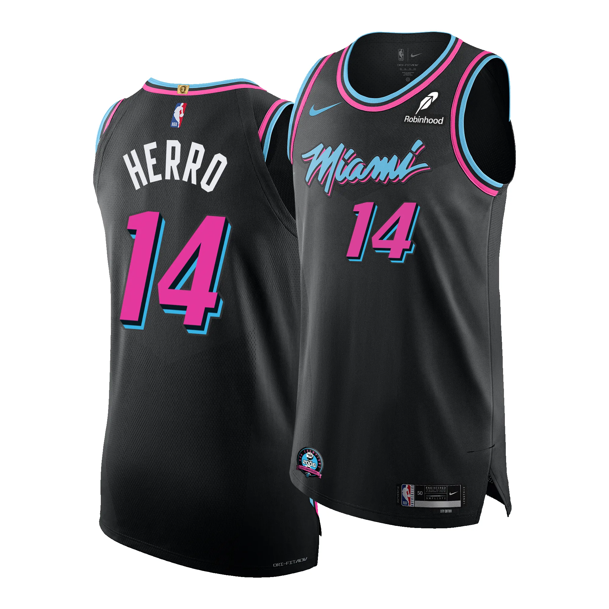 Tyler Herro Nike Original Vice Nights Authentic Jersey sold by Miami Heat Store product image thumbnail 3
