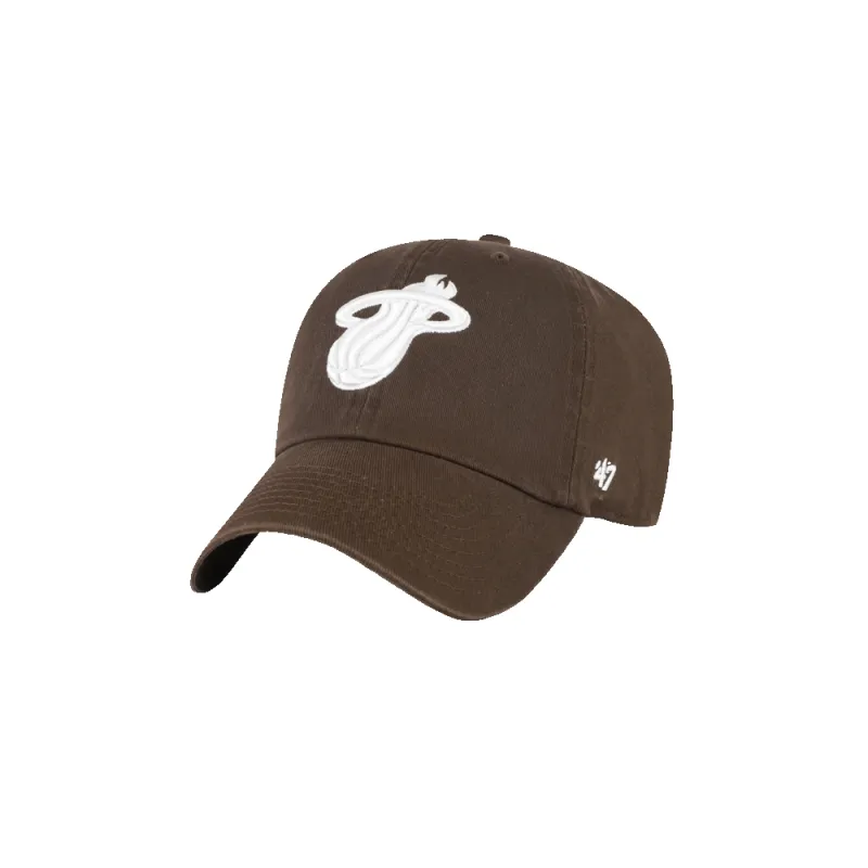 '47 Brand Miami HEAT Brown Cleanup Dad Hat made by 47