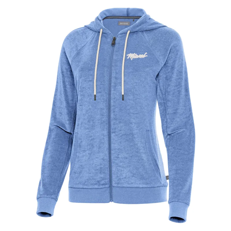 Antigua Miami HEAT Original Vice Nights Women's Zip Up Jacket made by Antigua
