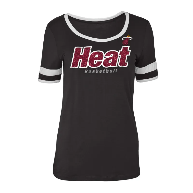 New ERA Miami HEAT Ladies Rayon Ringer Tee sold by Miami Heat Store