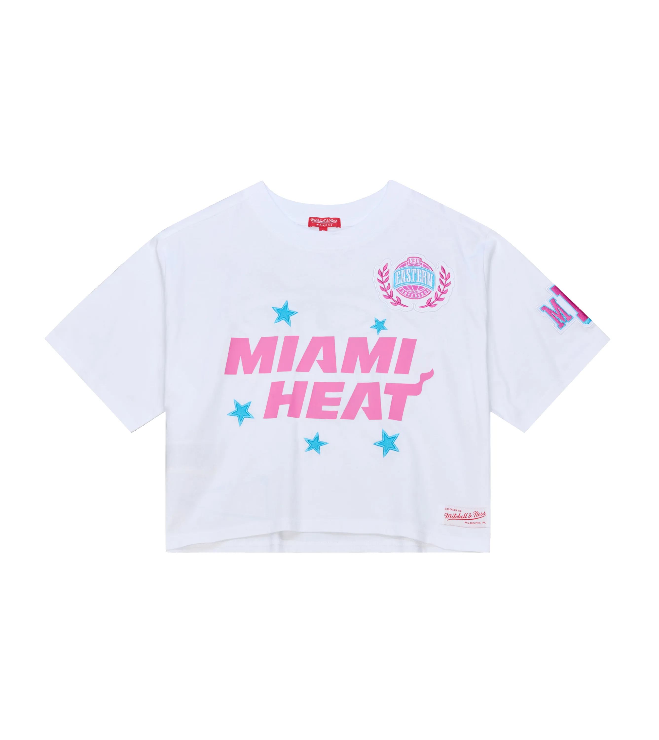 Mitchell & Ness Miami HEAT Original Vice Nights Women's Boxy Tee sold by Miami Heat Store