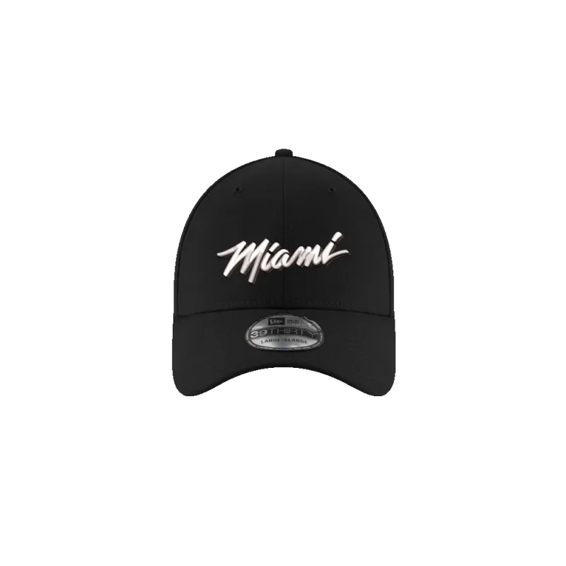 New Era Miami HEAT Original Vice Nights Tonal Flex Fit Hat made by New Era