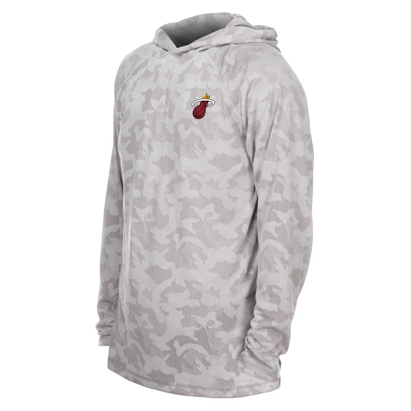 New Era Miami HEAT Camo Hooded Long Sleeve Tee made by New Era