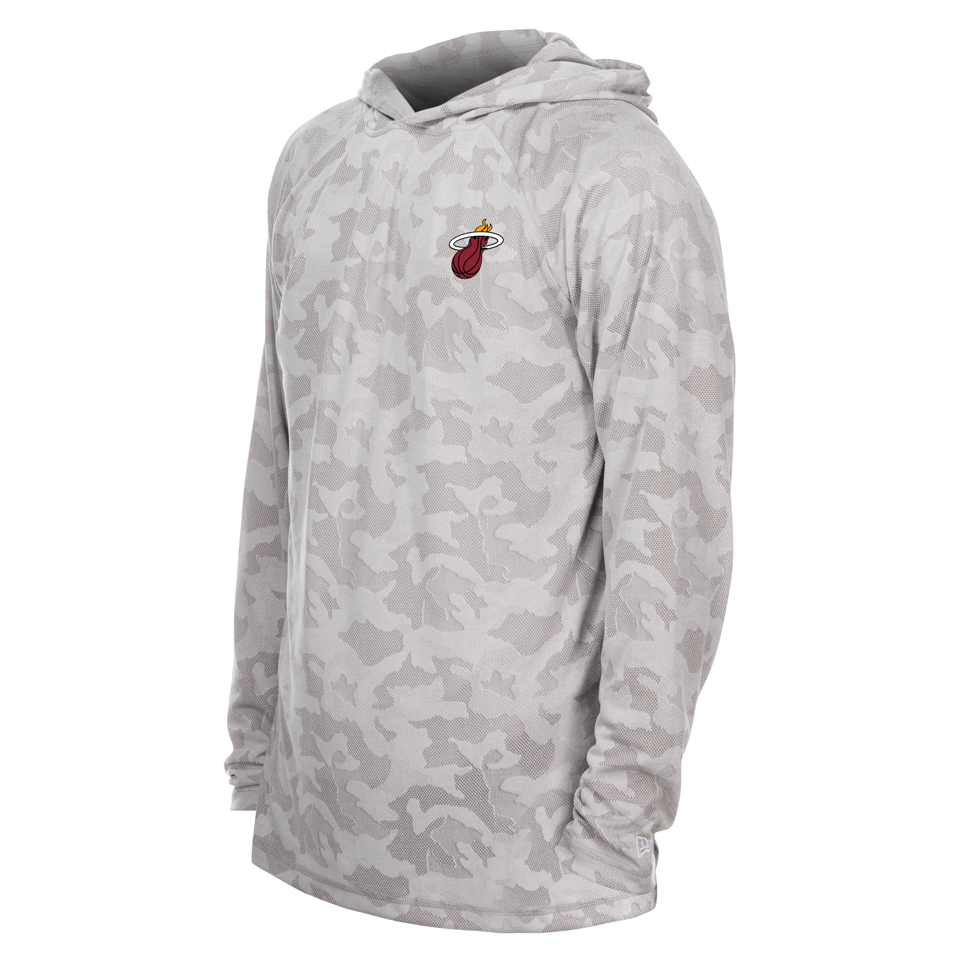 New Era Miami HEAT Camo Hooded Long Sleeve Tee sold by Miami Heat Store