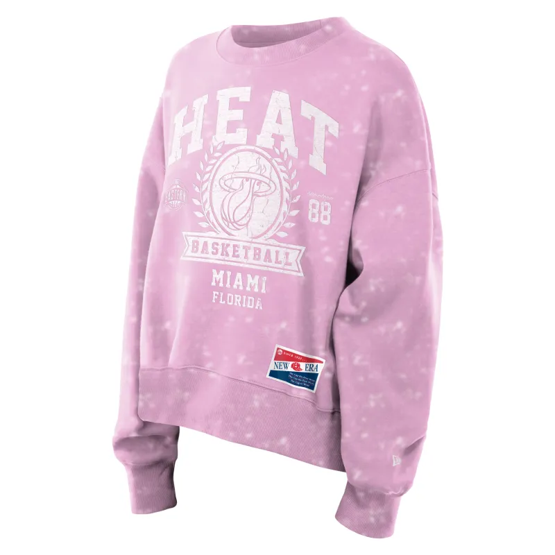 New Era Miami HEAT Women's Pink Basketball Crewneck made by New Era