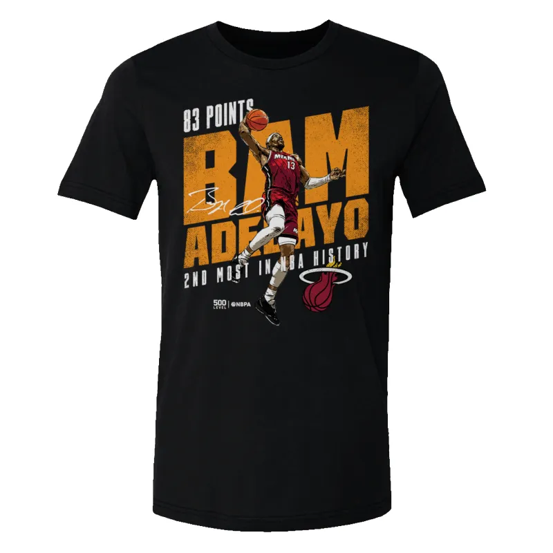 Bam Adebayo 500 Level Miami HEAT "83 Points" Tee made by 500 Level
