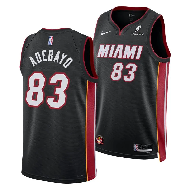 Bam Adebayo Nike Miami HEAT Icon Black “83-Point Game” Swingman Jersey sold by Miami Heat Store